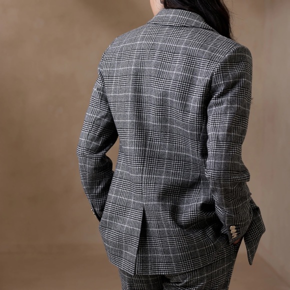 BANANA REPUBLIC ‼️ BROOKE PLAID CAPTAIN'S BLAZER - Picture 2 of 11